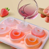 Detailed information about the product 2p Rose Ice Cube Mold, Heart Shapes Ice Cube Tray, Silicone Ice Mold Fun Shapes3 Heart & 3 Rose Ice Balls for Chilling Whiskey Cocktails Drinks