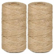 Detailed information about the product 2Pack 3mm Natural Jute Twine String 200M Long Twine String for Crafting Gardening Gift Wrapping Macrame DIY Home Decor