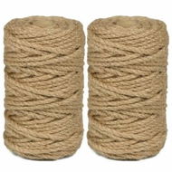 Detailed information about the product 2Pack 5mm Natural Jute Twine String 200M Long Twine String for Crafting Gardening Gift Wrapping Macrame DIY Home Decor