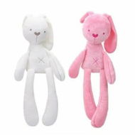 Detailed information about the product 2PACKS Bunny Soft Toy White and Pink 50-54cm