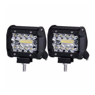 2PC 4Inch Triple Row Led Light Bar 60W Flood Spot Combo 6000LM Work Light For Trucks ATV UTV Motorcycle Car