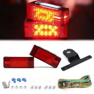 Detailed information about the product 2PCS 12V LED Set Trailer Tail Light Kit Submersible Low Profile Rectangular Trailer Lights Tail Stop Turn Running