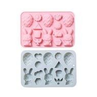 Detailed information about the product 2PCS 14-Cavity Mini Easter Silicone Molds with Bunny and Easter Egg Shaped, Bunny Molds andEgg Molds for Chocolate, Candy, Gummy, Wax Melt