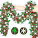 2Pcs 2M Christmas Green Red Ribbon Garlands with Snowflake for Home Mantle Fireplace Stairs Door Christmas Tree Holiday Party Decorations. Available at Crazy Sales for $9.99