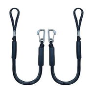 Detailed information about the product 2Pcs 4FT Bungee Dock Line Boat Ropes for Docking Line Mooring Rope with Stainless Steel Clip Accessories for Boats