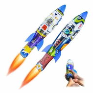 Detailed information about the product 2pcs 63cm Rocket Balloon Launcher Finger-Press-to-Launch Rocket Inflatable Pop-Up Kids Toys Outdoor Sport Parties and Gifts (Rocket Balloon Launcher)