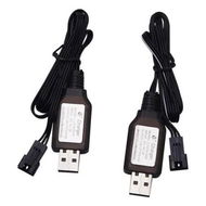 Detailed information about the product 2Pcs 7.4V SM-3PIN USB RC Car Charger for Li-Ion Battery, Fast Charging and Overcharge Protection, Compatible with Remote Control Toys Battery