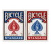 2Pcs Bicycle Playing Cards Standard Poker Size, Air cushion finish, 52 cards plus 2 Jokers per deck, Great for poker and rummy, Red and Blue. Available at Crazy Sales for $19.95