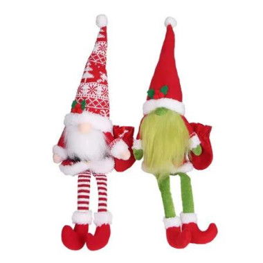 2Pcs Christmas Gnomes Decorations for Home Holiday Party Gifts Elf Santa Gnome Ornaments