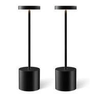 Detailed information about the product 2Pcs Cordless Table Lamps, Rechargeable 1200mAh Battery Powered Outdoor Table Lamps for Restaurant, Patio, Bedroom, Bedside Night Lamp, Black