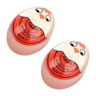 Detailed information about the product 2Pcs Egg Timer Sensitive Hard and Soft Boiled Color Changing Indicator Tells When Eggs are Ready, Red