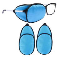 Detailed information about the product 2Pcs Eye Patches for Men Women, Eye Patch for Glasses Silk Patch for Lazy Eye Amblyopia Strabismus and After Surgery, Blue