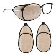 Detailed information about the product 2Pcs Eye Patches for Men Women, Eye Patch for Glasses Silk Patch for Lazy Eye Amblyopia Strabismus and After Surgery, Brown