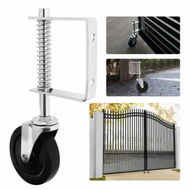 Detailed information about the product 2Pcs Gate Caster Wheel Spring Loaded 4 Inch Heavy Duty 220lbs Rubber Gate Wheel with Spring