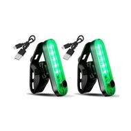 Detailed information about the product 2Pcs Green LED Navigation Lights Kit for Boat Kayak, Stern Light Battery 0perated, Easy Clip on for Night Kayaking, Boating, Green