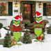 2pcs Grinch Christmas Yard Decorations with Stakes Waterproof Outdoor Christmas Party Decor Holiday 2D Printed Flat Stakes. Available at Crazy Sales for $39.99