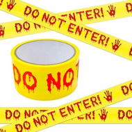 Detailed information about the product 2Pcs Halloween Decorations Caution Tape, Do Not Enter Yellow Scary Caution Tape Roll 4.8CM x 25M