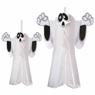 Detailed information about the product 2pcs Halloween Honeycomb Flying Ghost Decorations Spooky Hanging Paper Props for Parties Outdoor Festivities paper garlands felt bunting