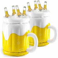 Detailed information about the product 2Pcs Inflatable Cooler, 18Inch Beer Mug Floating Cooler for Pool Parties and Summer Gatherings, Durable Drink Chiller and Bachelor Party Decorations