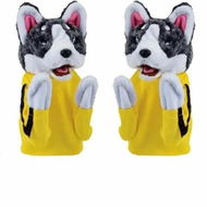 Detailed information about the product 2Pcs Kung Fu Animal Toy Husky Gloves Doll Children's Game Plush Toys Kids Boxing Hand Puppet Stuffed Hand Puppet