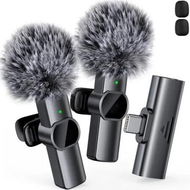 Detailed information about the product 2pcs Lavalier Wireless Microphone for iPhone 15/Android,Wireless Microphone for Video Recording,Game Live Streaming,Interviews,Vlog (Type C)