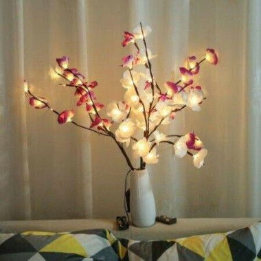 2PCS LED Phalaenopsis 77CM Branch Lights For Thanksgiving Party Christmas Decorative Lights