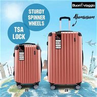 Detailed information about the product 2Pcs Luggage Set Carry On Suitcases Travel Case Cabin Hard Shell Travelling Bags Hand Baggage Lightweight Rose Gold