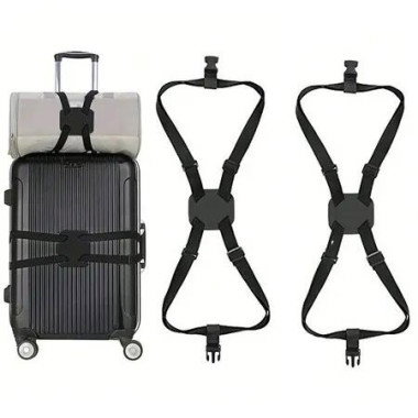 2Pcs Luggage Straps Bag Bungees for Add a Bag Easy to Travel Suitcase Elastic Strap Beltï¼Œ High Elastic Suitcase Adjustable Belt Bag Bungees with Buckles