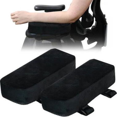 2Pcs Memory Foam Office Chair Arm Pads, Office Chair Armrest Covers Provide Elbow Cushion and Relieve Pressure