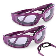 Detailed information about the product 2Pcs Onion Goggles Tear Free Kitchen Eye Glasses Onion Cutting Goggles with Inside Sponge, Purple