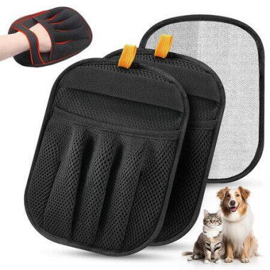 2Pcs Pet Hair Removal Glove for Cats and Dogs, Newly Upgraded Five Finger Electrostatic Pet Hair Gloves for Couch, Clothing, Car Seat, Carpet