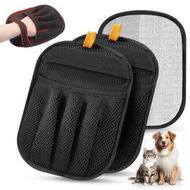 Detailed information about the product 2Pcs Pet Hair Removal Glove for Cats and Dogs, Newly Upgraded Five Finger Electrostatic Pet Hair Gloves for Couch, Clothing, Car Seat, Carpet
