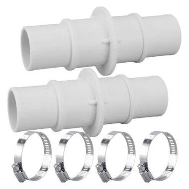 2Pcs Pool Hose Adapter Connector, 1-1/4 inch or 1-1/2 inch Plastic Coupling for Swimming Pool Vacuum, Cleaner, and Filter Pump Hoses