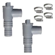 Detailed information about the product 2Pcs PVC Pool Filter Pump Adapter for 32mm Pipe Hoses Connector Part Pool On or Off Plunger Valve Leak Proof Replacement