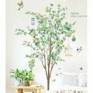 Detailed information about the product 2PCS Self-Adhesive Plant Wall Murals DIY Wall Stickers With Green Trees 90x60cm