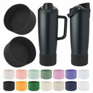 Detailed information about the product 2PCS Silicone Boot Compatible with Owala 30oz & 40oz FreeSip Sway Bottles & Tumblers,Protective Anti-Slip Bottom Cover Sleeve for Freesip Sway Tumbler