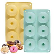 Detailed information about the product 2pcs Silicone Donut Mold Non-Stick Silicone Doughnut Pan Set, Heat Resistant, Make Donut Cake Biscuit Bagels,Yellow+Green
