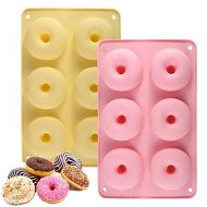 Detailed information about the product 2pcs Silicone Donut Mold Non-Stick Silicone Doughnut Pan Set, Heat Resistant, Make Donut Cake Biscuit Bagels,Yellow+Pink