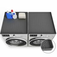 Detailed information about the product 2PCS Silicone Washer Dryer Top Covers Non-Slip 65*60cm Mat Protector for Laundry Kitchen Surfaces Color Grey