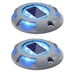 2Pcs Solar Deck Lights Driveway Dock LED Light Solar Powered Outdoor Waterproof Road Markers for Pathway Step Stair Garden, Blue. Available at Crazy Sales for $29.95