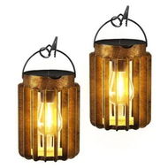 Detailed information about the product 2Pcs Solar Lanterns Outdoor Waterproof, Brighter Up to 12 Hrs Outdoor Hanging Solar Lights for Garden Porch Patio Yard Decor