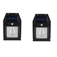 Detailed information about the product 2Pcs Solar Wall Lights Outdoor, Dusk to Dawn Motion Sensor Lights Waterproof, Motion Sensor Solar Porch Lights with 3 Modes, for Patio, Garage, Shed