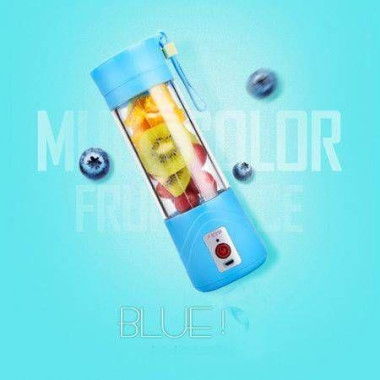 2S Portable USB Electric Juicer Cup Fruit Vegetable Juice Extractor Blender - Blue