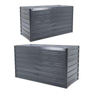 Detailed information about the product 2X 2-in-1 Raised Garden Bed Galvanised Steel Planter 240 X 80 X 77cm GREY