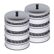 Detailed information about the product 2X 3 Tier Stainless Steel Steamers With Lid Work Inside Of Basket Pot Steamers 25cm