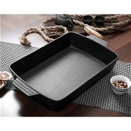 Detailed information about the product 2X 33cm Cast Iron Rectangle Bread Cake Baking Dish Lasagna Roasting Pan