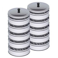 Detailed information about the product 2X 5 Tier Stainless Steel Steamers With Lid Work Inside Of Basket Pot Steamers 25cm