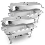 Detailed information about the product 2X 9L Stainless Steel Chafing Food Warmer Catering Dish Full Size