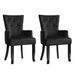 2x Artiss Dining Chairs Velvet French Provincial Armchair Black. Available at Crazy Sales for $259.95