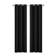 Detailed information about the product 2x Blockout Curtains Panels 3 Layers Eyelet Room Darkening 132x213cm Black